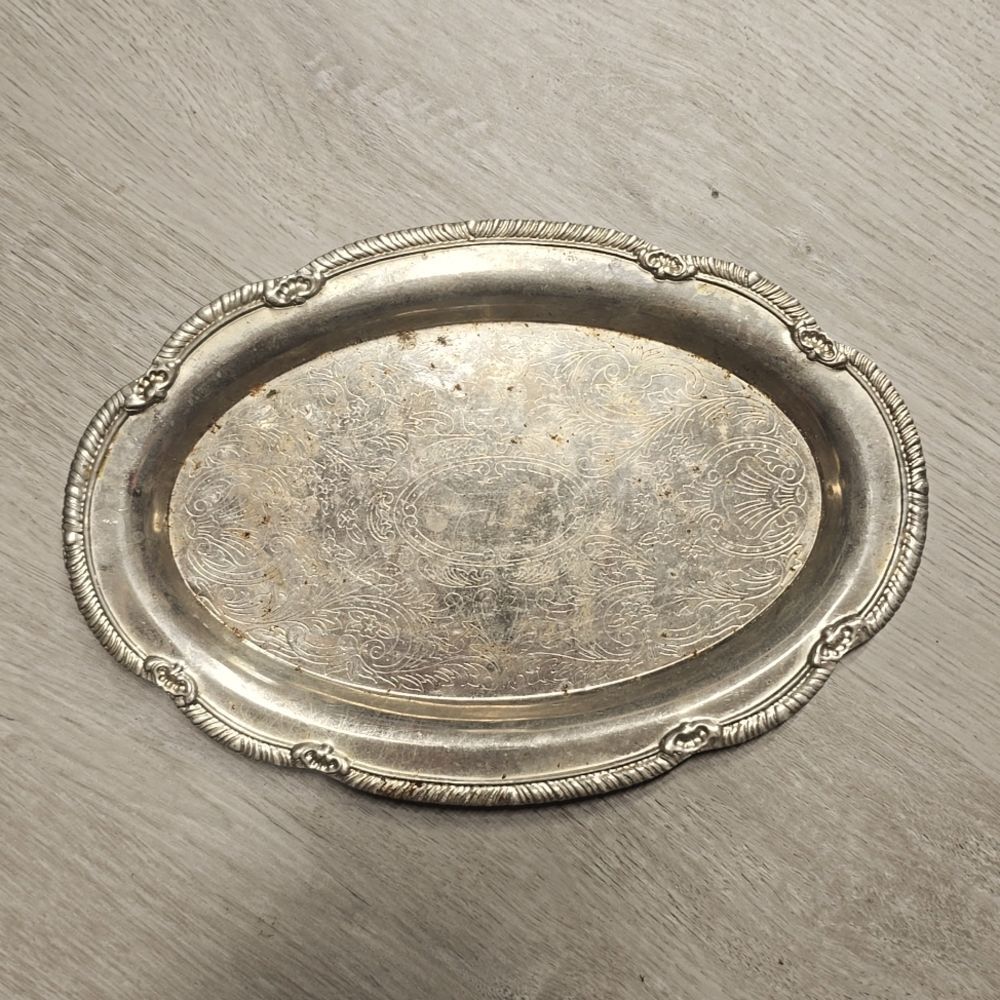 Silver plate.
